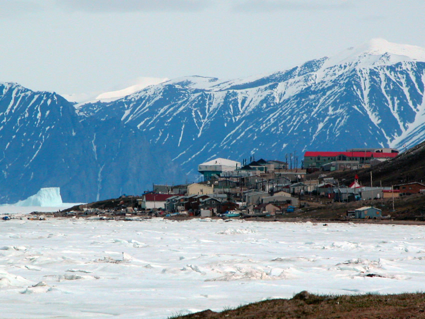 Mountains and coastline near Pond Inlet